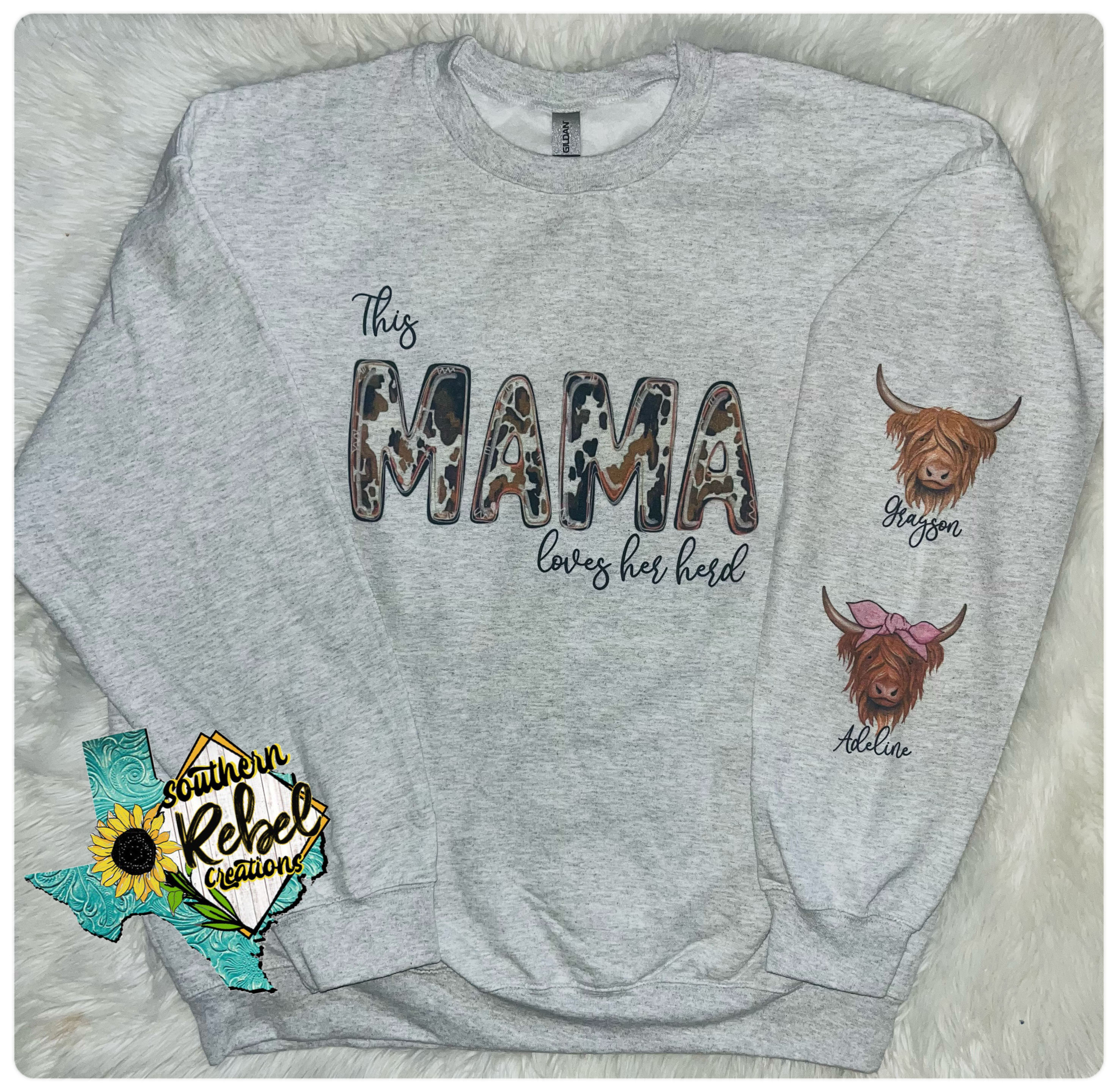 This Mama loves her herd Sweatshirt