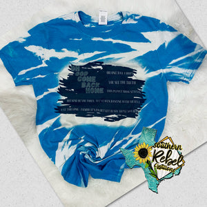 OH GOD COME BACK HOME Bleached Shirt (BLUE)